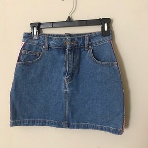 Denim mini skirt